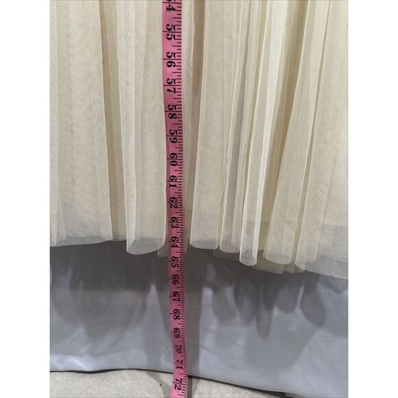 NEW Mac Duggal [‎ 10 ] 35111 Floral Embroidered Blouson Sleeve Gown Ivory Long - Picture 9 of 16